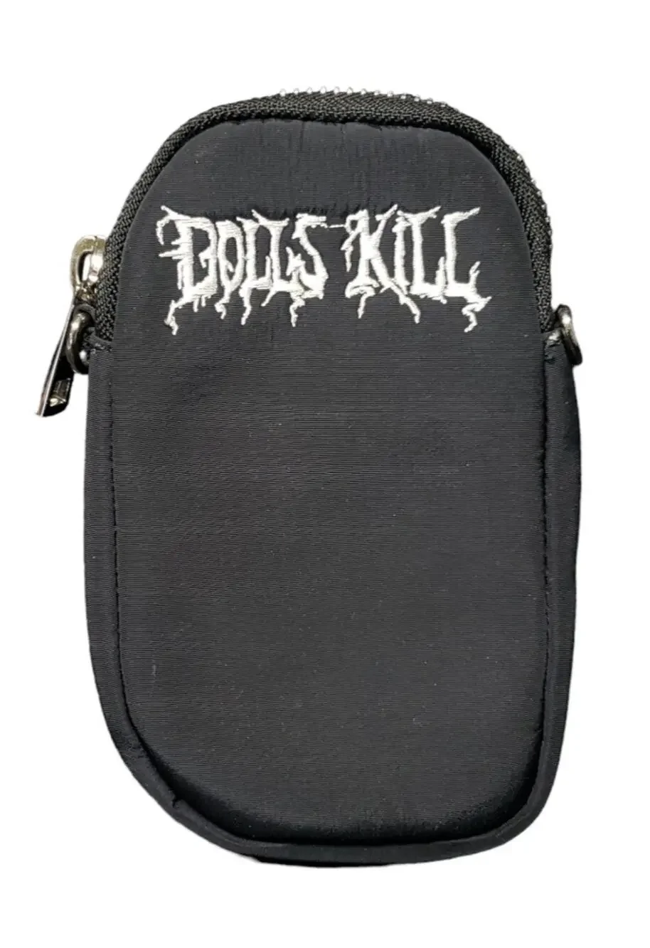 Dolls Kill Black White Embroidered Logo Stitched Crossbody / Mini Purse Bag